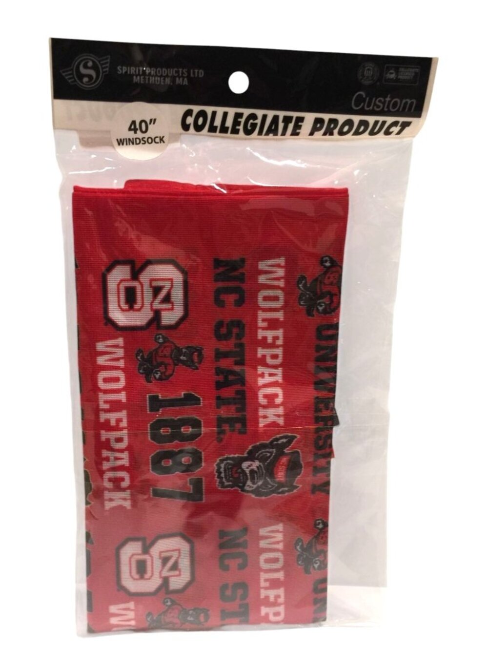 North Carolina State University 40" Windsock Wolfpack 1887 Red